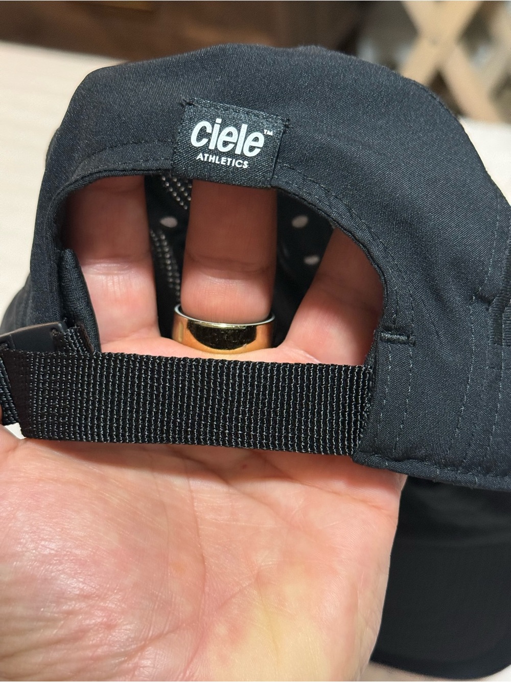 Run Mountains Black Performance Five-Panel Cap - Picture 2 of 9